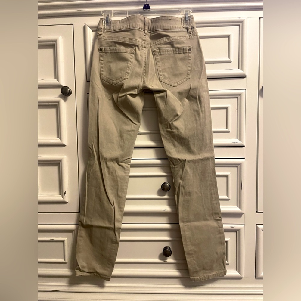 Ripped Khaki Skinny Jeans. Worn Once - Picture 3 of 3